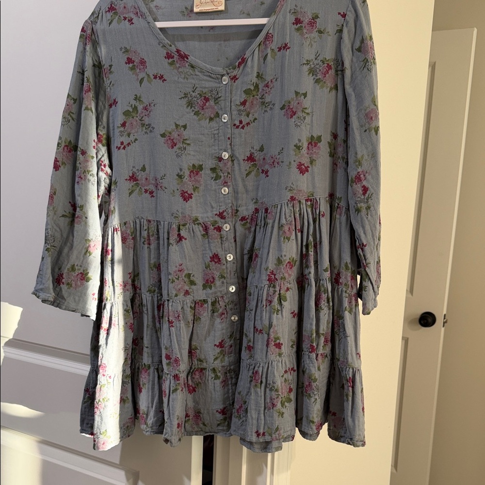 Floral Button-Down Blouse